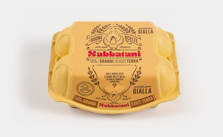 Sabbatani - uova sfoglia gialla - pack 6